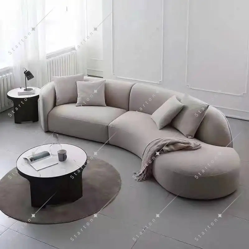Nordic Style Modern Modular Tufted Fabric Sofa Set for Living Room Hotel or Apartment