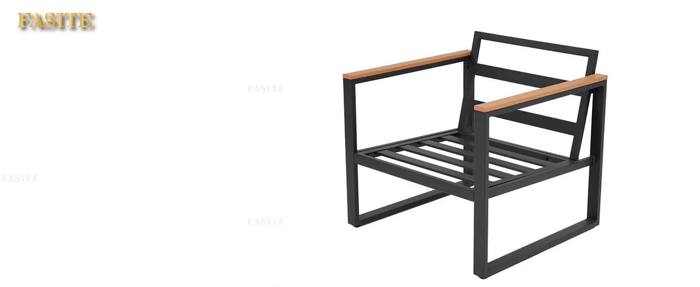 Patio Furniture Set, Metal Patio Conversation Sets with Removeble, High-Resiliency Sponge Cushions, Grey