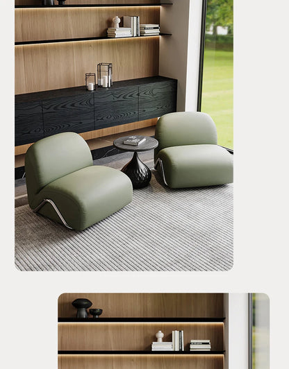 Tumbonas Lounge Living Room Chairs Sofa Lazy Reading Leather Living Room Chairs Individual Throne Sillones Library Furniture