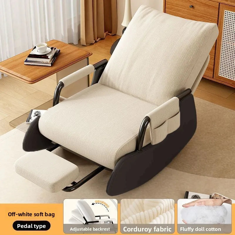 Multifunctional Rocking Chair Adjustable Recliner for Living Room and Bedroom Furniture Comfortable Single Seater Lounge Chair