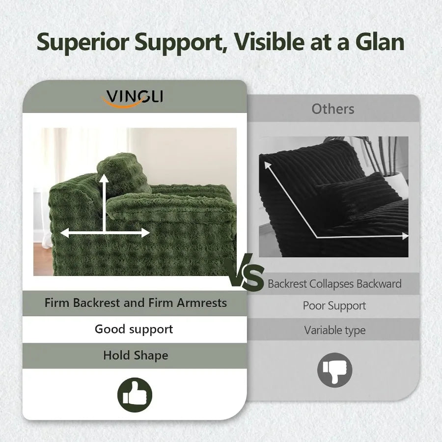 Chaise Lounge Chair Green Boneless Couch Oversized Reading Chair Upholstered Bubble Fleece Cloud Couch Sofa Recliner Bed