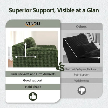 Chaise Lounge Chair Green Boneless Couch Oversized Reading Chair Upholstered Bubble Fleece Cloud Couch Sofa Recliner Bed