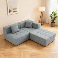 Modern Modular Sectional Sofa Couch, Armless Accent Chair with Removable Back Cushion for Living Room or Apartment,