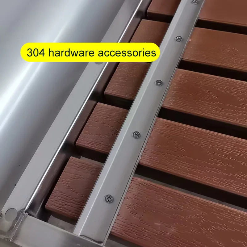 Banc de Patio Anti-Corrosion en acier inoxydable 304, haute qualité, 1.5mm d'épaisseur, mobilier d'extérieur moderne pour salle de sport, centre commercial, supermarché