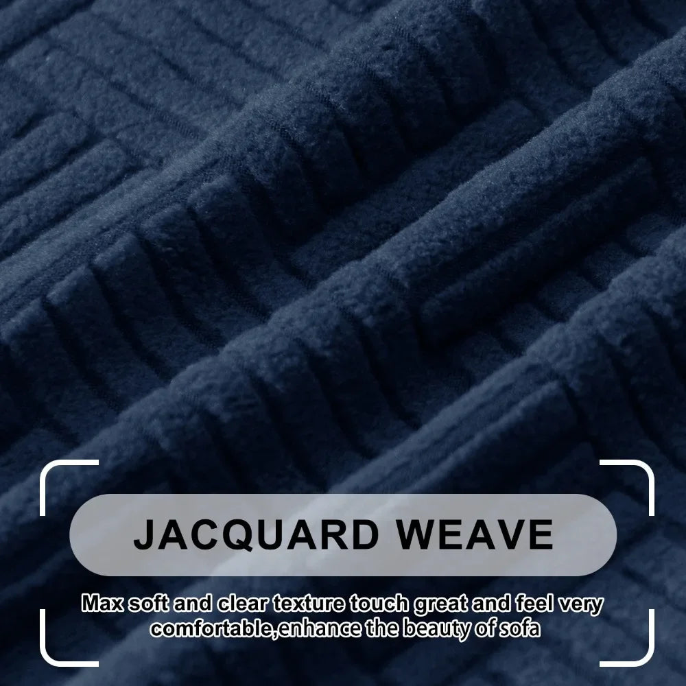 7PCS Jacquard L Shaped Corner Couch Covers Sectional Recliner Sofa Cover Stretch 5 Seater Corner Sofa Slipcover Couch Protector