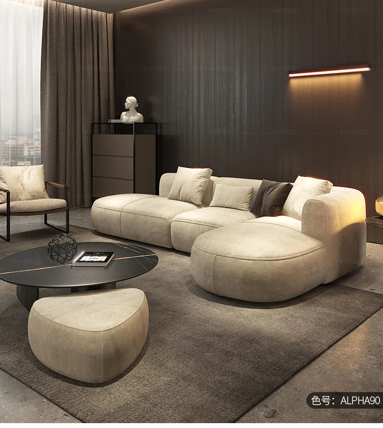 Minimalist modern white sofa