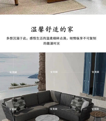 Leisure Outdoor Sofas Balcony Accent Design Courtyard Hotel Garden Sofas Floor Nordic Office Furniture Arredo Giardino Lshysf
