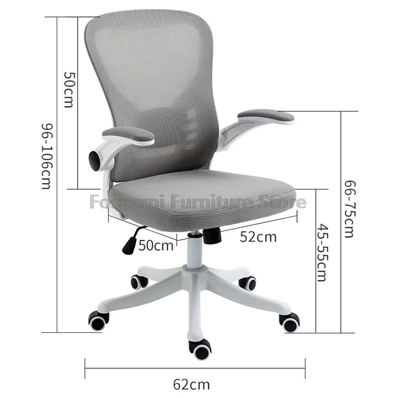 Adjustable Lumbar Support Home Desk Chairs with Armrests Students Study Computer Chair Office Mesh Swivel Chair with wheels