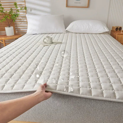 1PC Soft Fibre Waterproof Mattress Cover Thickened Breathable Diaper Proof Foldable Household