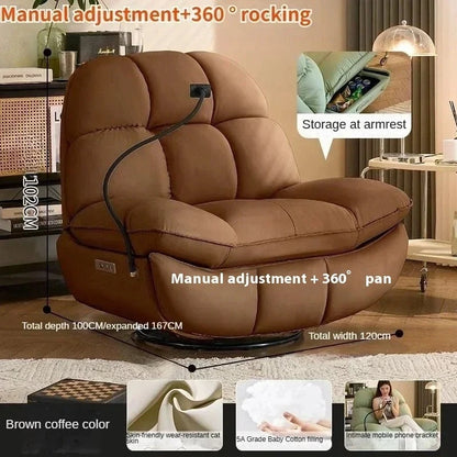 Lazy Sofa First-class Leisure Sofa Electric Intelligent Multifunctional Living Room Single Person Sofa Can Sleep and Lie Down