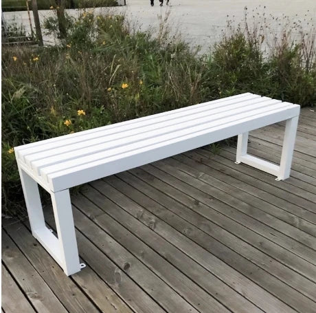Banc extérieur de luxe pour hôtels modernes, jardins, patios, parcs, siège métallique imperméable et résistant au soleil pour les écoles et les hôpitaux