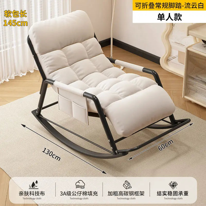 Recliner Rocking Chair Sitting and Sleeping Dual-purpose  Lunch Break Chair Balcony Home Leisure Lazy Sofa Chair Ergonomic