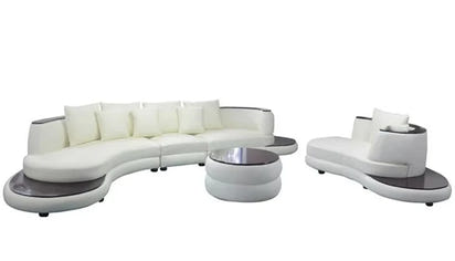 Modern Simple Design Corner Leather Sofa Set for Drawing Room Hot Sale Genuine Leather Furniture for Apartment Use