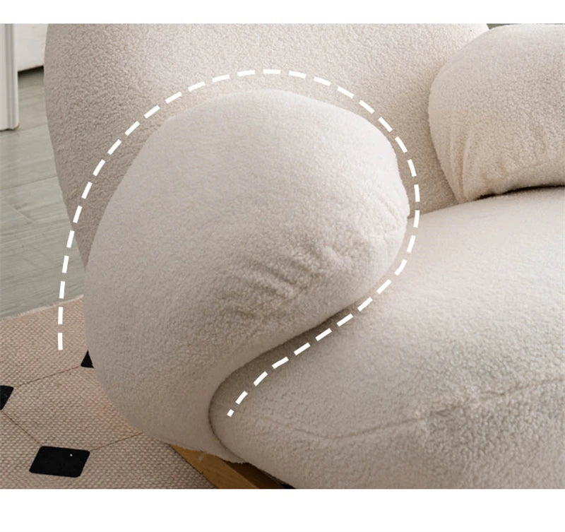 Big white Internet celebrity rocking chair lazy sofa single rocking cream living room lazy chair simple balcony bedroom