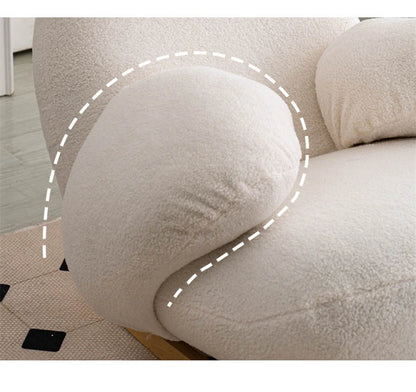 Big white Internet celebrity rocking chair lazy sofa single rocking cream living room lazy chair simple balcony bedroom