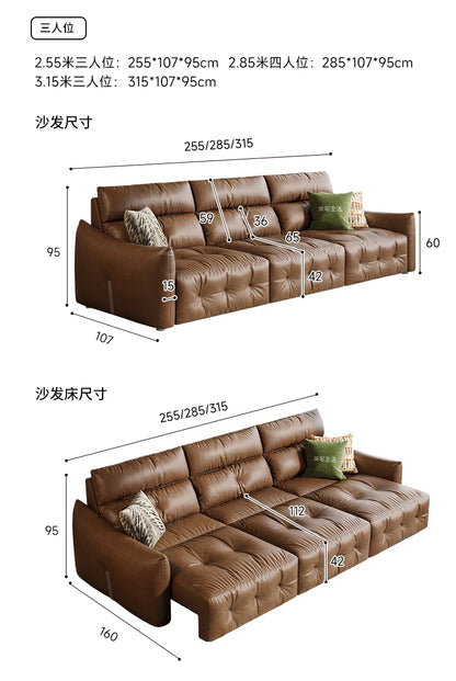 French Scalable Electric Sofa Bed Modern Designer Creativity Puff Sofa Comfort Lounge Living Room Furniture Canape Salon FYES
