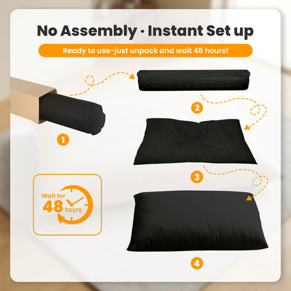 Kids Bean Bag Bed Foldable Compression Lounger Sofa Bed with Soft Removable & Washable Cover Foam-Filled Floor Lounger Chair