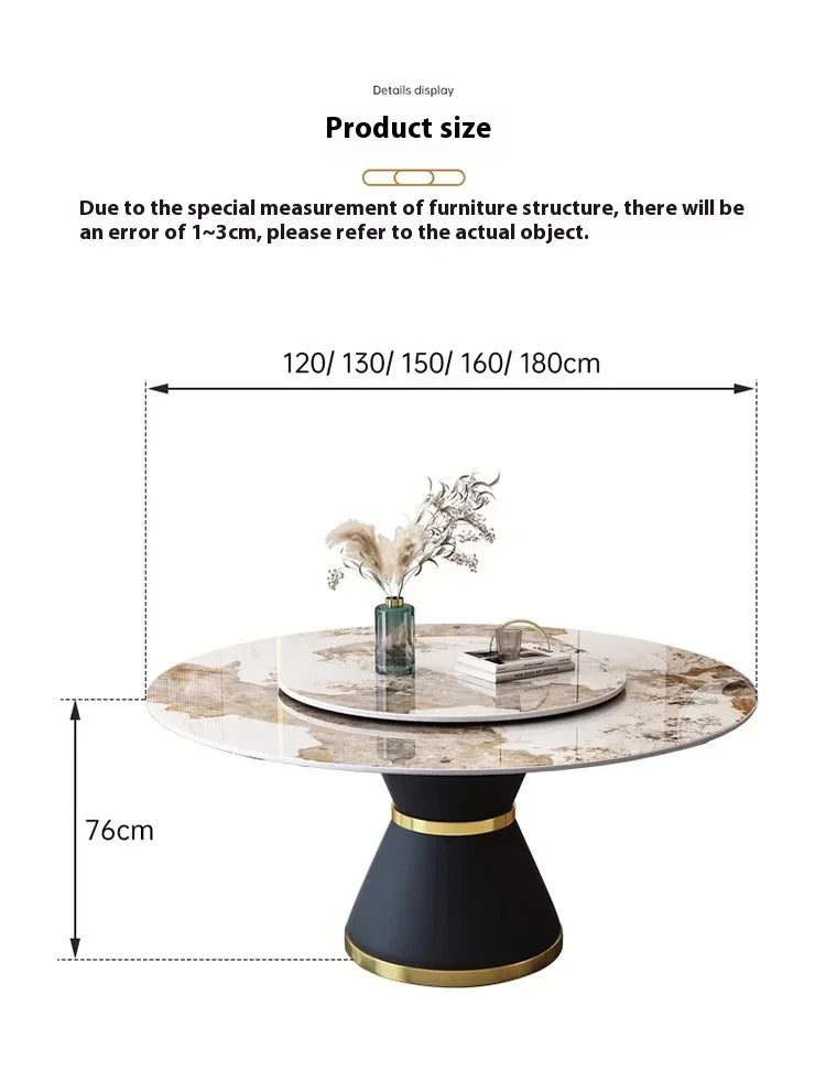 Round Sliding Table Luxury Table Stainless Steel Kitchen Islands Transparent Mesa Comedor Garden Furniture Sliding Dining Wash