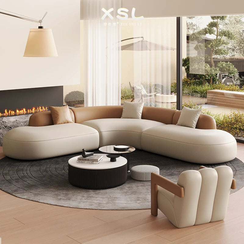 Hotel Curved Sofa Designer Leisure High Quality Hallway Aesthetics Modern Balcony Sofas Leisure Gaming Muebles Home Furniture