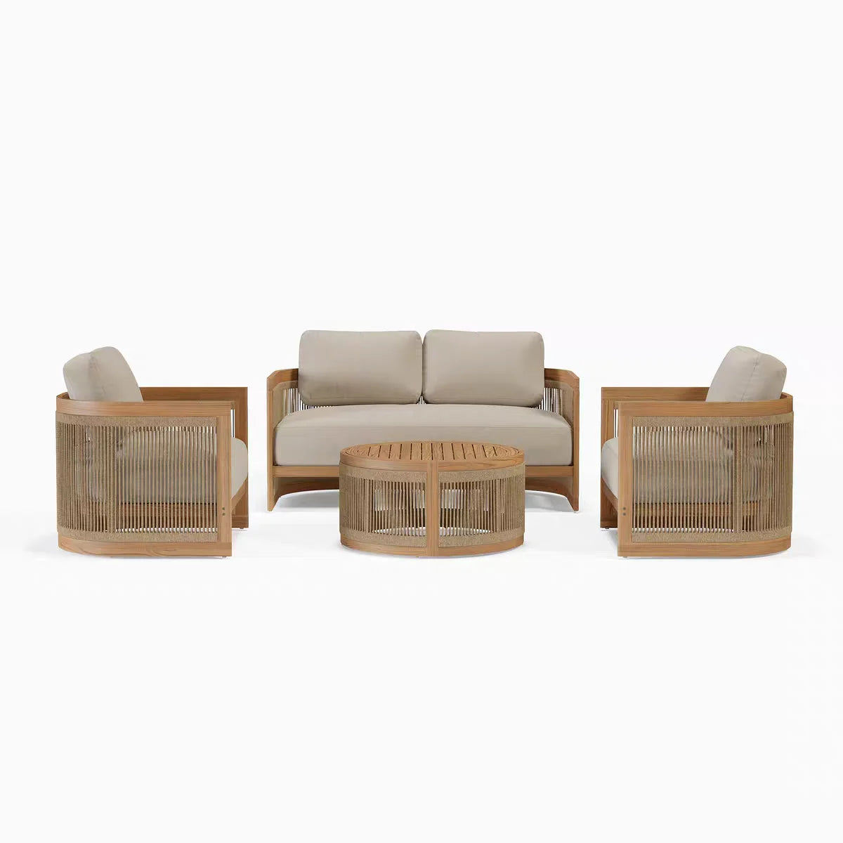 Reception Outdoor Garden Sofas Living Room Simple Backrest Modern Garden Sofas Homestay Wood Furniture Sofá Jardín MHHYSF