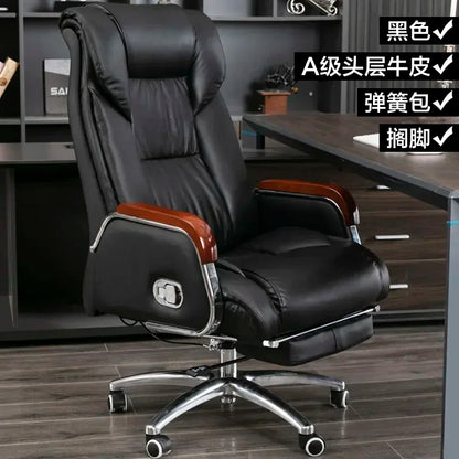 Retro Executive Leather Chair Armchairs Editor Choises Fashion Aluminium Office Chair Working Relax Silla Escritorio