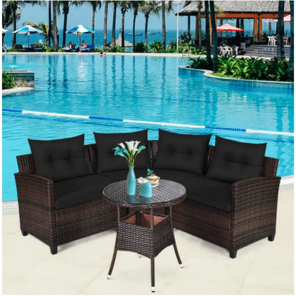 Patio Furniture Sectional Set Outdoor Lawn Conversation Sets,make you comfortable whether you are sitting or lying down