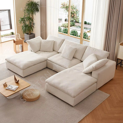 Modern Indoor Couch Top Comfortable Furniture Cloud U Sectional Fabric Sofa Modular Living Room Sofa