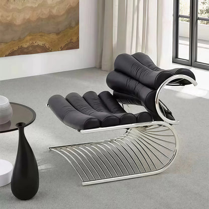 Nordic designer single back lounge chair creative hardware special-shaped home living room ergonomic model