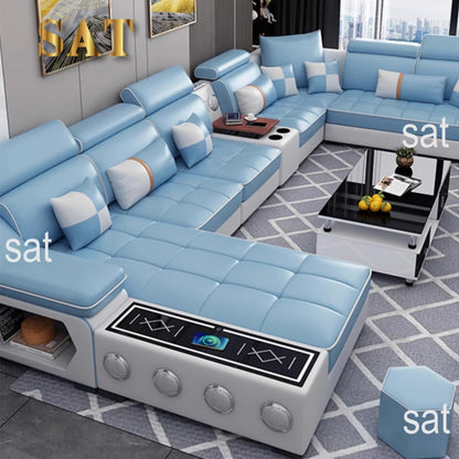 Modernes sektional nordisches L-Form-Sonnensofa-Set Stoffcouch Wohnzimmer-Sofas