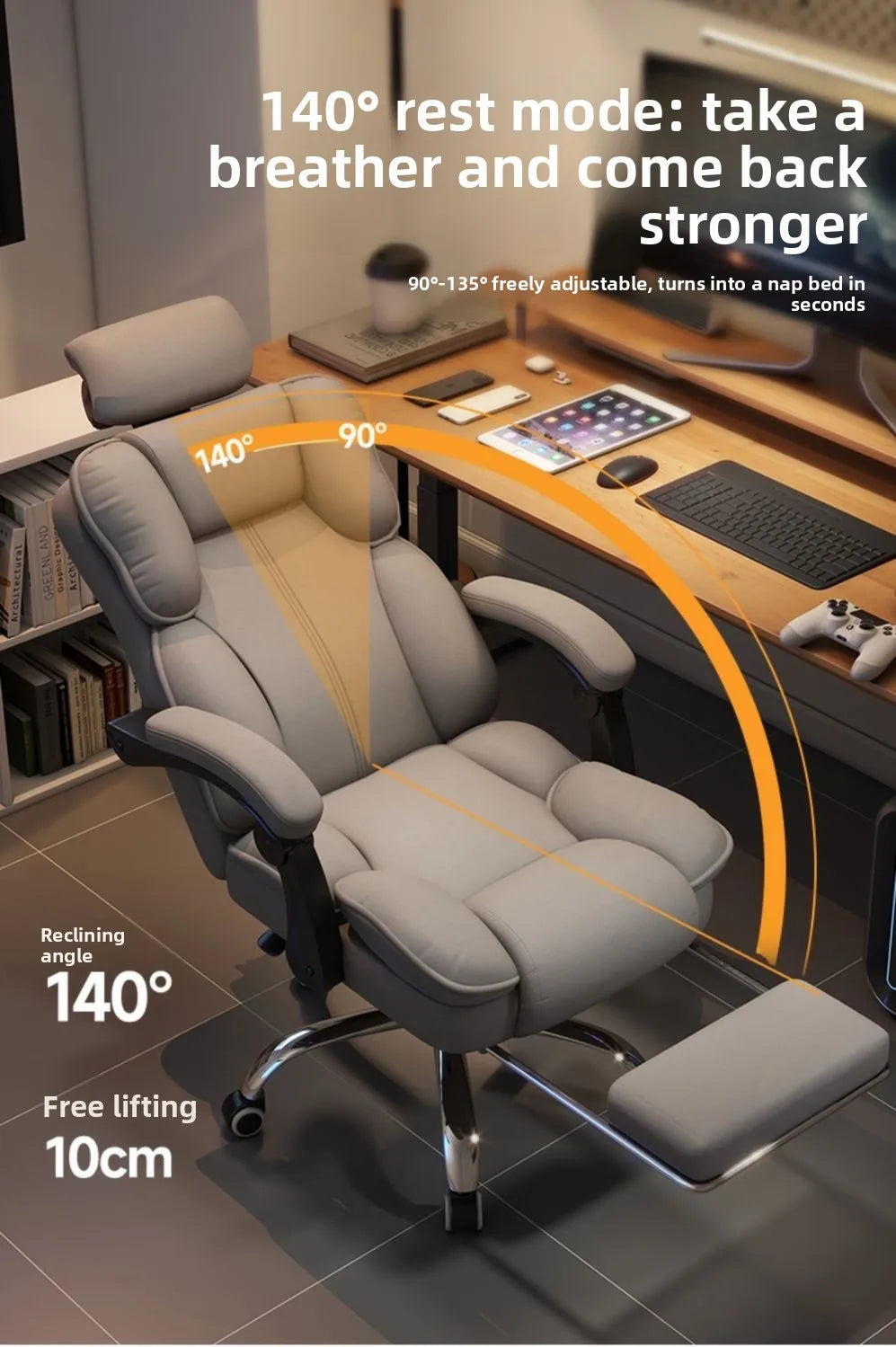 Ergonomic Computer Chair Gaming Office Chair Backrest Swivel Boss Seat Durable Desk Chair for Students Office Chair Furniture