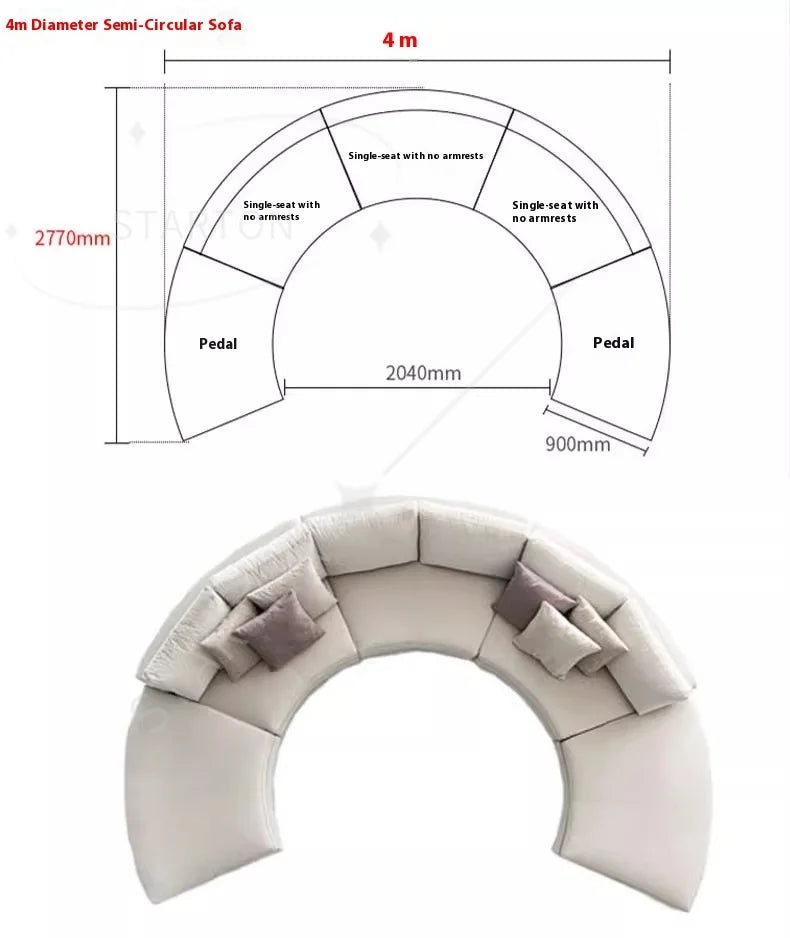 Designer Style Curved  Hotel Reception  Office Guests'  Modern Design  Foam Filling Sofa Hotel Application