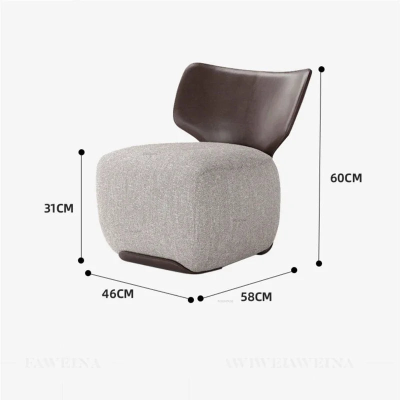 Modern Designer Leisure Living Room Chair Balcony Back Chair Living Room Furniture Nordic Luxury Small Apartment Lazy Sofa Chair