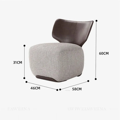 Modern Designer Leisure Living Room Chair Balcony Back Chair Living Room Furniture Nordic Luxury Small Apartment Lazy Sofa Chair