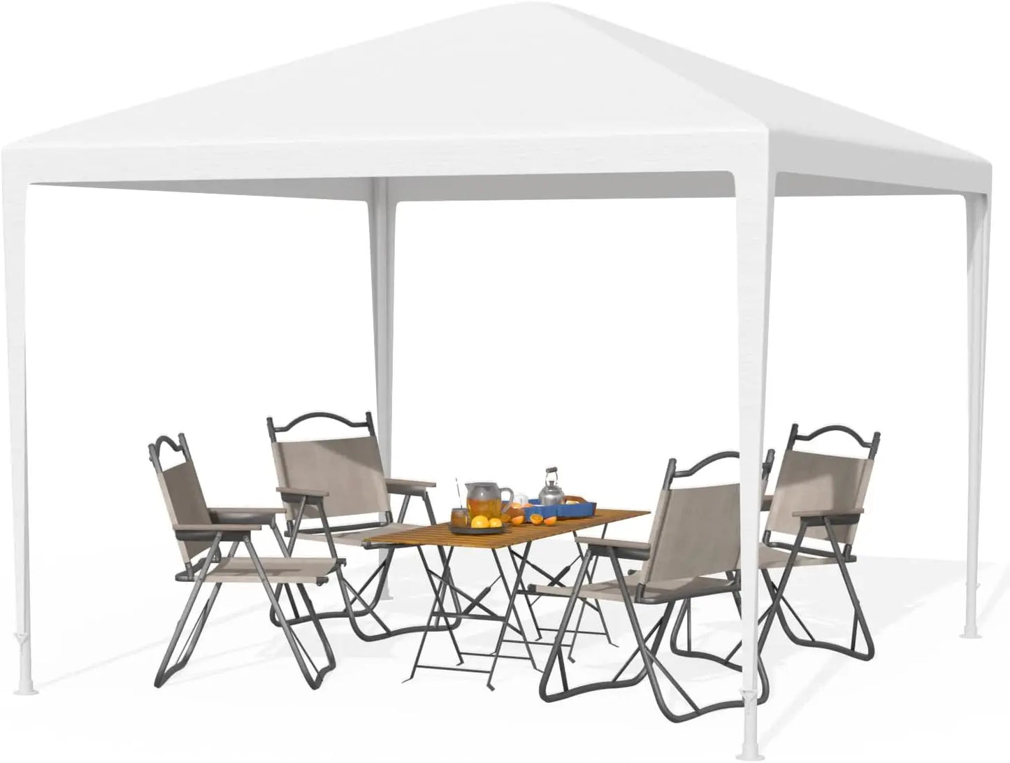 10x10 Gazebo Waterproof Outdoor Canopy Patio Tent for Wedding BBQ Party, Durable and Easy Setup