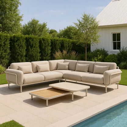 Nordic Outdoor Sofa Tea Table Combination Courtyard Terrace Garden Homestay Balcony Sunroom Leisure Outdoor Furniture