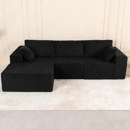 L Shaped Modular Boneless Sectional Couches for Living Room, Wide Armrest, Deep Seat, Memory Foam, Assembly Free, Modern Comfy