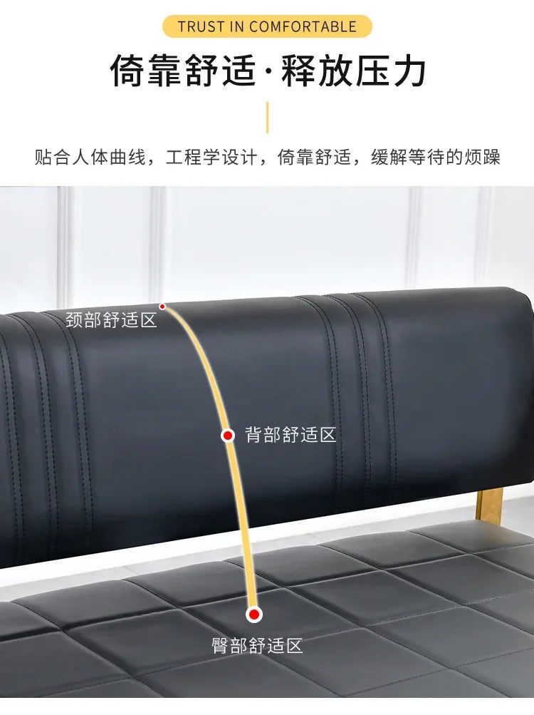 Barber Shop Waiting Chair Internet Celebrity Small Sofa Beauty Salon Simple Light Luxury Sofa Clothing Store Reception