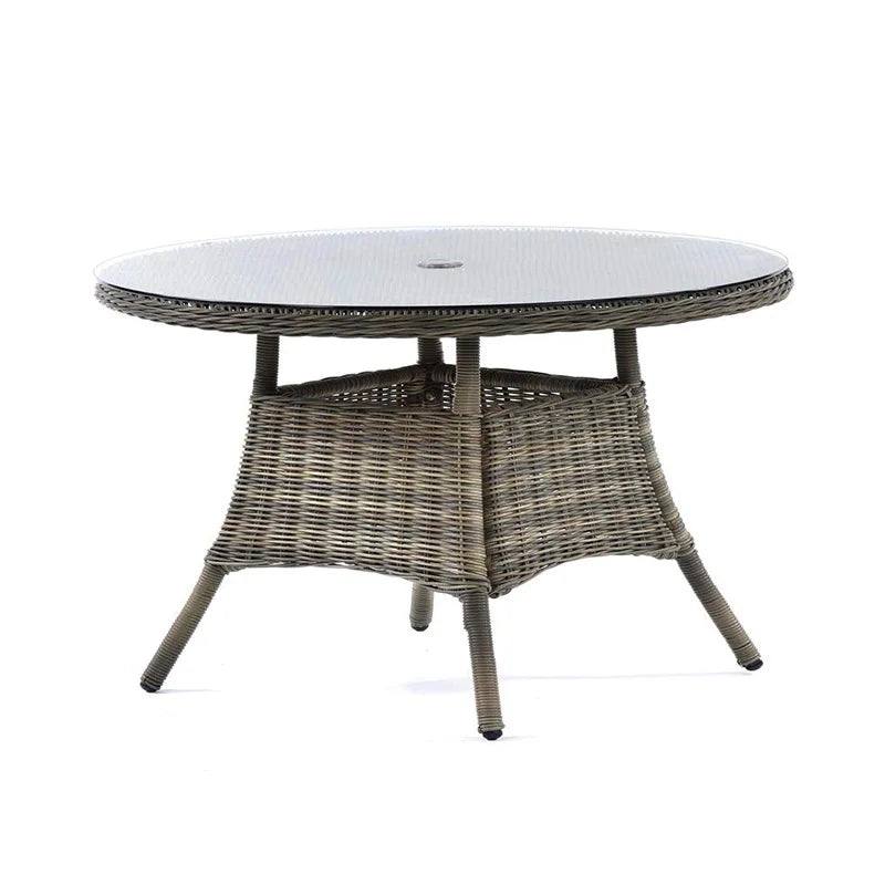 US Retro Outdoor Rattan Cafe Restaurant Table and Chair Combination Open-air Courtyard Garden Rattan Dining Table and Chairs