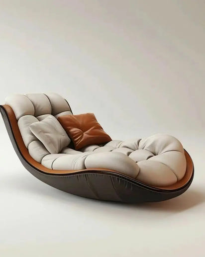 Modern Retro Single Reclining Chaise Lounge Sofa Home Furniture Use Bedroom Study Grand Flat Villa Casual Living Room
