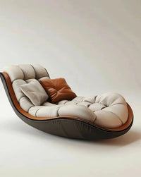 Modern Retro Single Reclining Chaise Lounge Sofa Home Furniture Use Bedroom Study Grand Flat Villa Casual Living Room