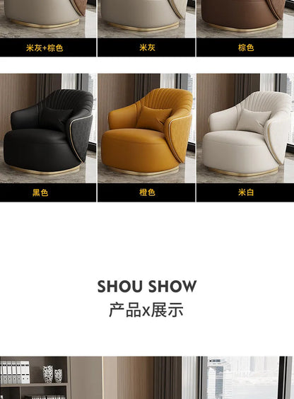Modern light luxury single sofa chair home balcony negotiation reception table and chair combination designer office area leisur