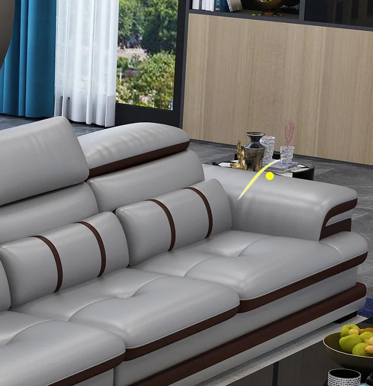 New Fashion L Shape Smart Massage Couch Living Room Furniture Leather Sofas