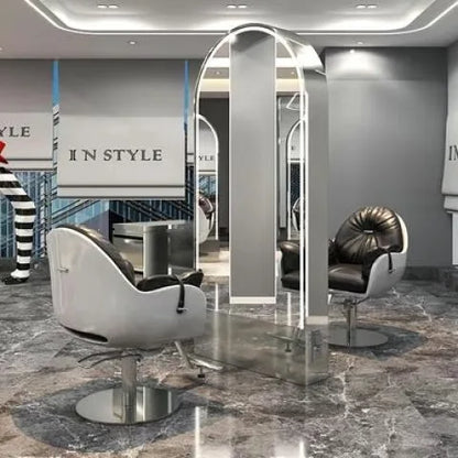 HJ Barber Shop Mirror Quick Cut Special Mirror Hair Salon Internet celebrity hair salon Full Lamp Mirror