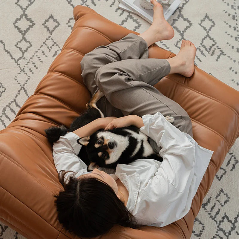 Caterpillar Lazy Sofa Recumbable Sleeping Single Sofa Balcony Leisure Home Chair Bedroom Living Room Small Sofa