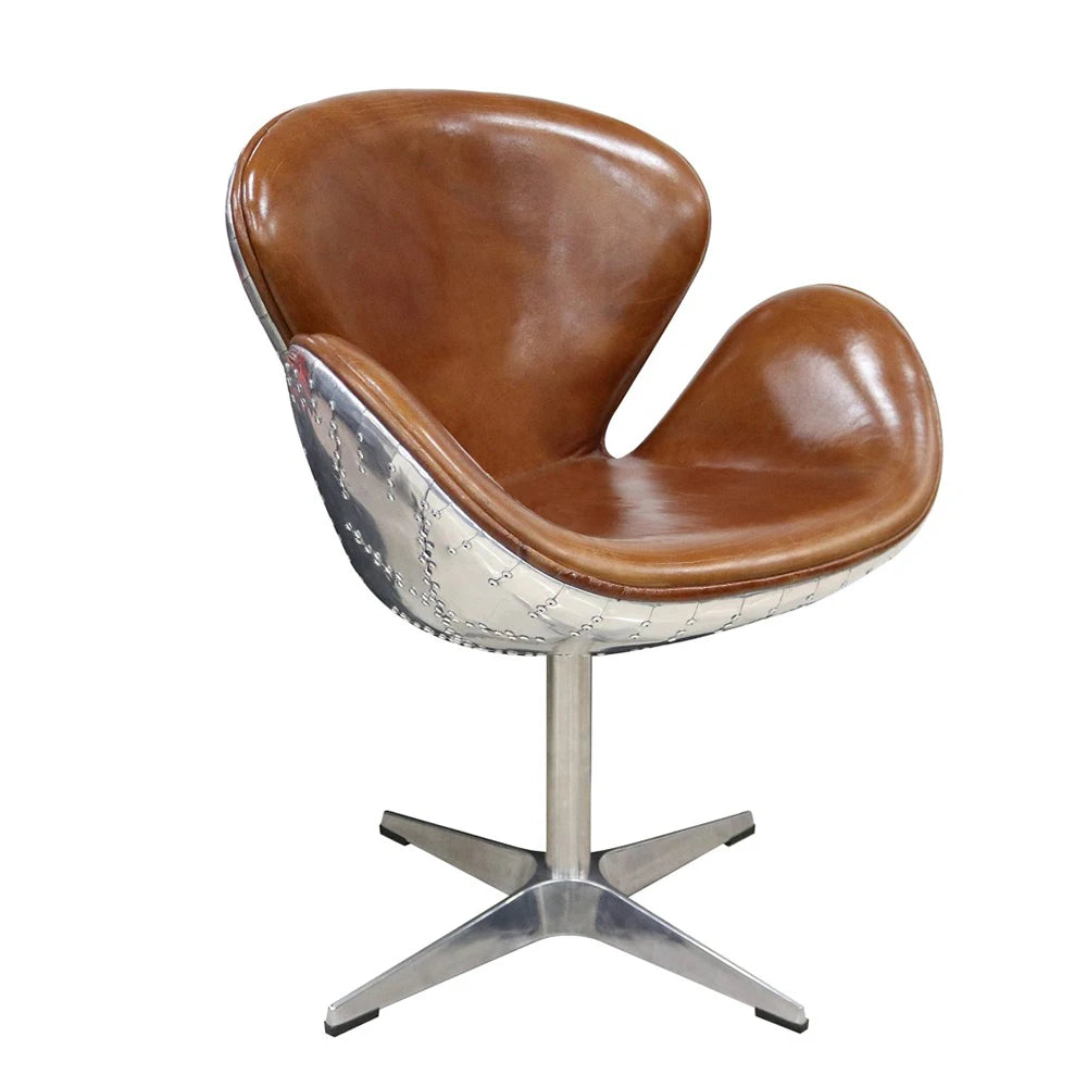 Home Furniture Aviation Vintage Leather Chair Swivel Aviator Bar Chair