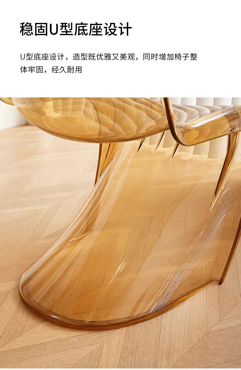 Design Minimalist Dining Chair Acrylic Kitchen Colorful Office Chair Modern Living Room Cadeira Kitchen Furniture  A1