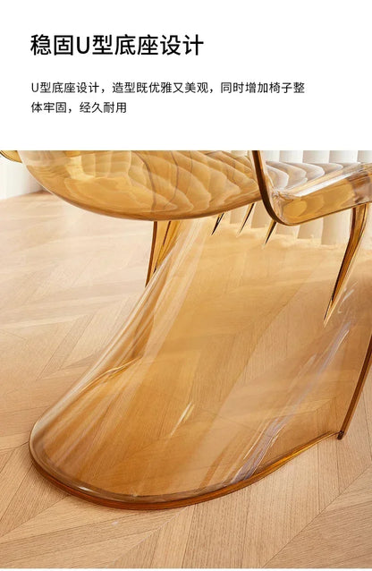 Design Minimalist Dining Chair Acrylic Kitchen Colorful Office Chair Modern Living Room Cadeira Kitchen Furniture  A1