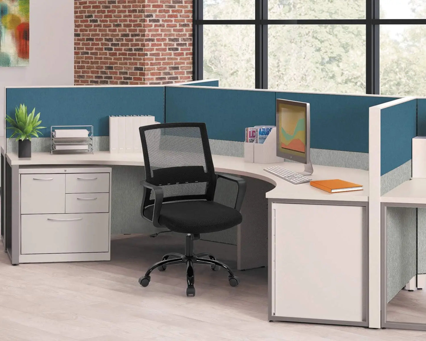 Ergonomic Office Chair with Lumbar Support, Adjustable Height, Breathable Mesh Back, and Smooth Rolling Casters