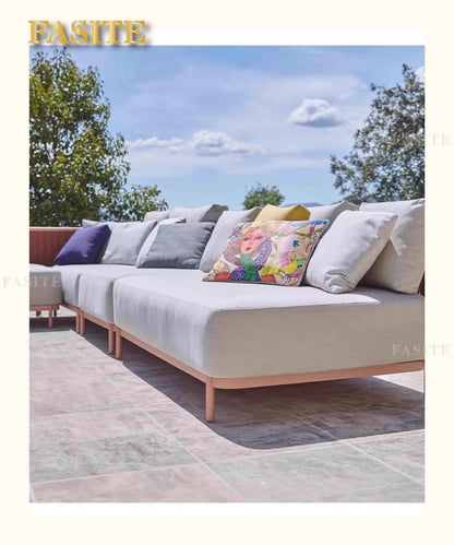 Outdoor sofa combination outdoor courtyard open-air villa living room hotel famous club rattan sofa