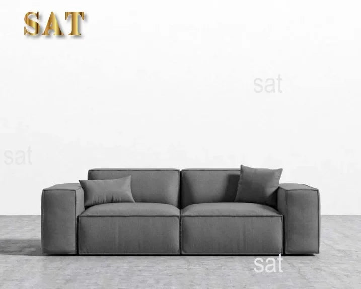 /Italian simple square multiperson combination sofa Nordic creative corner highend living room fabric sofa